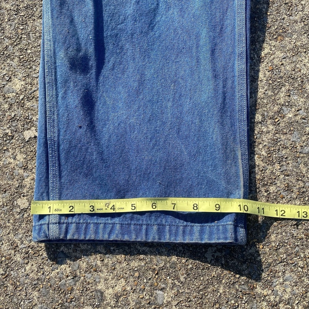 Liberty Denim Bib Overalls Farmer Carpenter Soft Worn Mens 46x30 SEE PICS Distre - Picture 4 of 15